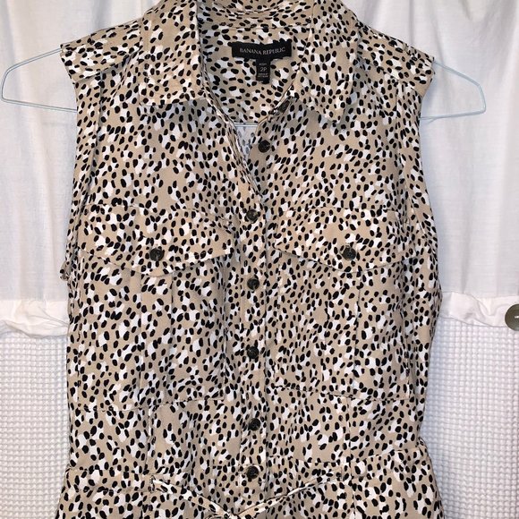 NWT BANANA REPUBLIC Leopard Print Romper Shorts - Picture 4 of 6